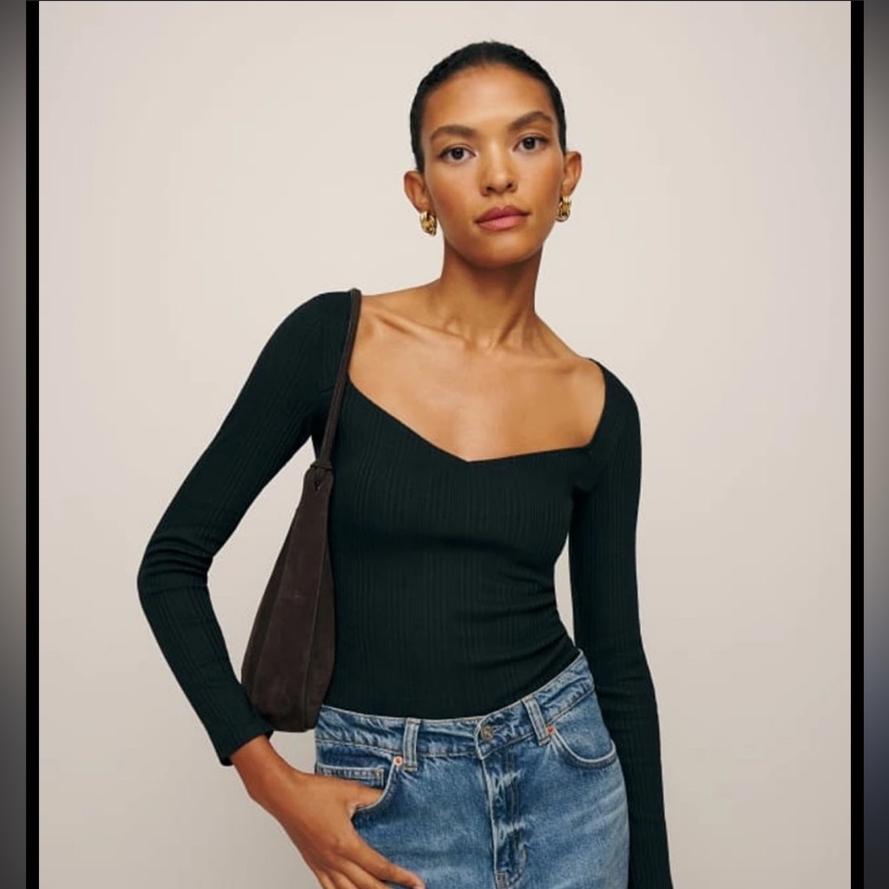 Reformation Leighton Knit Top XS